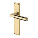 Heritage Brass Bauhaus Lever Latch Door Handle on 200mm Plate Polished Brass finish - VT6310-PB - Choice Handles