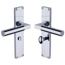Heritage Brass Bauhaus Bathroom Set Door Handle on 200mm Plate Polished Chrome finish - VT6330-PC - Choice Handles