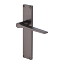 Heritage Brass Gio Lever Latch Door Handle on 200mm Plate Matt Bronze finish - VT8110-MB - Choice Handles