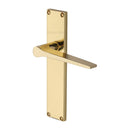Heritage Brass Gio Lever Latch Door Handle on 200mm Plate Polished Brass finish - VT8110-PB - Choice Handles