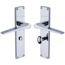 Heritage Brass Gio Bathroom Set Door Handle on 200mm Plate Polished Chrome finish - VT8130-PC - Choice Handles