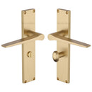 Heritage Brass Gio Bathroom Set Door Handle on 200mm Plate Satin Brass finish
 - VT8130-SB - Choice Handles