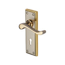 Heritage Brass Door Handle Lever Lock Edwardian Design Jupiter finish - W3200-JP - Choice Handles