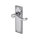 Heritage Brass Door Handle Lever Latch Edwardian Design Polished Chrome finish - W3213-PC - Choice Handles