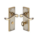 Heritage Brass Door Handle for Bathroom Edwardian Design Jupiter finish - W3220-JP - Choice Handles