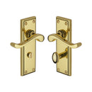 Heritage Brass Door Handle for Bathroom Edwardian Design Polished Brass finish - W3220-PB - Choice Handles