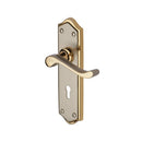 Heritage Brass Door Handle Lever Lock Buckingham Design Jupiter finish - W4200-JP - Choice Handles