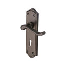 Heritage Brass Door Handle Lever Lock Buckingham Design Matt Bronze finish - W4200-MB - Choice Handles
