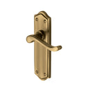 Heritage Brass Door Handle Lever Latch Buckingham Design Antique finish - W4210-AT - Choice Handles