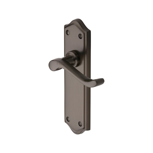 Heritage Brass Door Handle Lever Latch Buckingham Design Matt Bronze finish - W4210-MB - Choice Handles