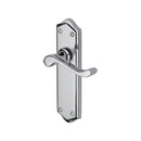 Heritage Brass Door Handle Lever Latch Buckingham Design Polished Chrome finish - W4210-PC - Choice Handles