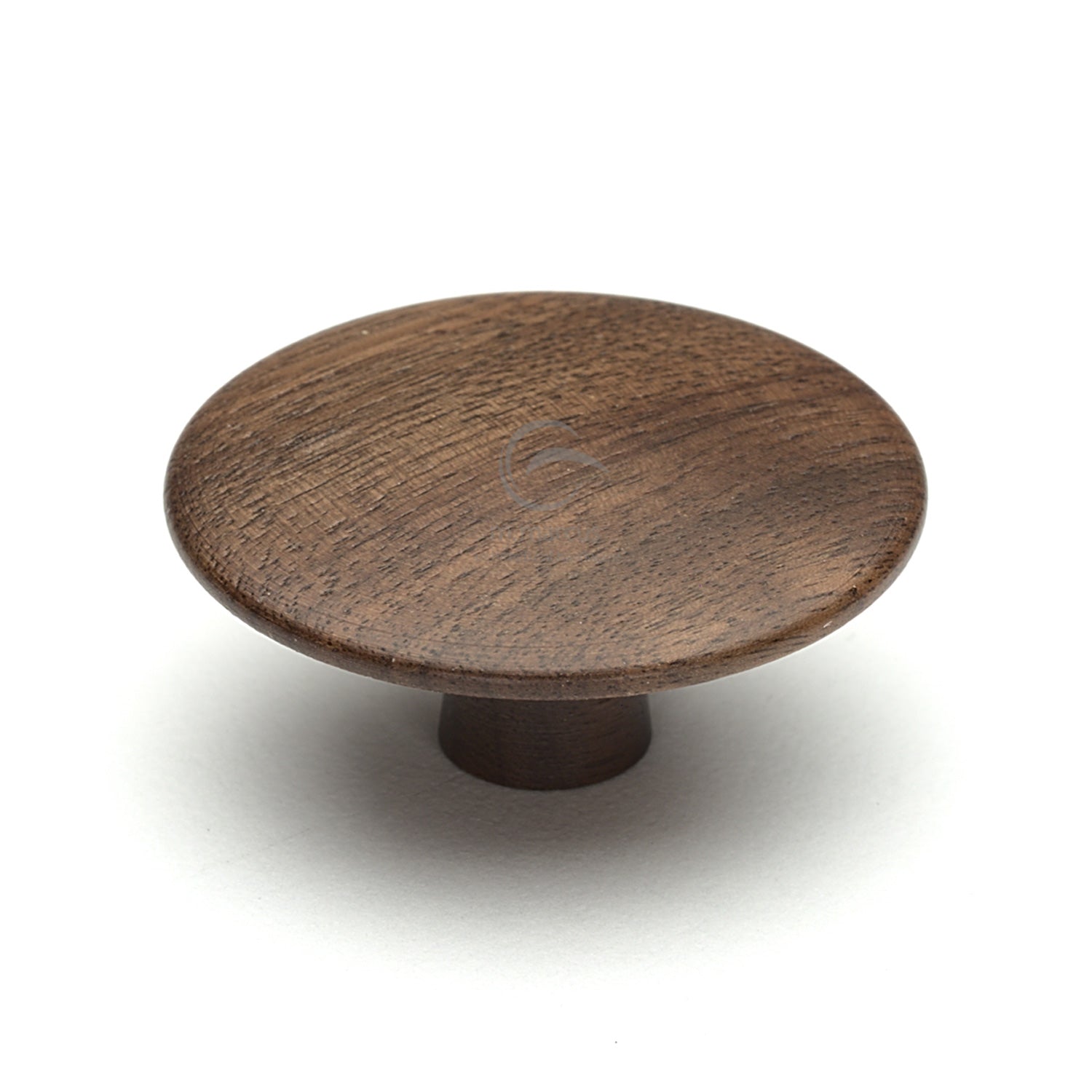 Wooden Cabinet Knob Split Design 48mm Walnut Finish - W4466-48-WAL