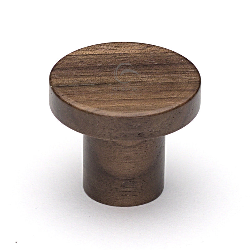 Wooden Cabinet Knob Circum Design 33mm Walnut Finish
 - W4470-33-WAL - Choice Handles