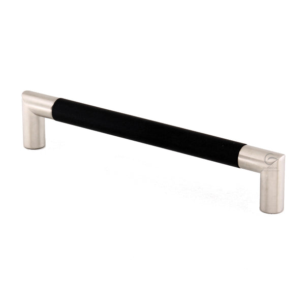 Wooden Cabinet Pull Handle Angle Design 192mm Black Ash Finish
 - W7623-192-ASH - Choice Handles