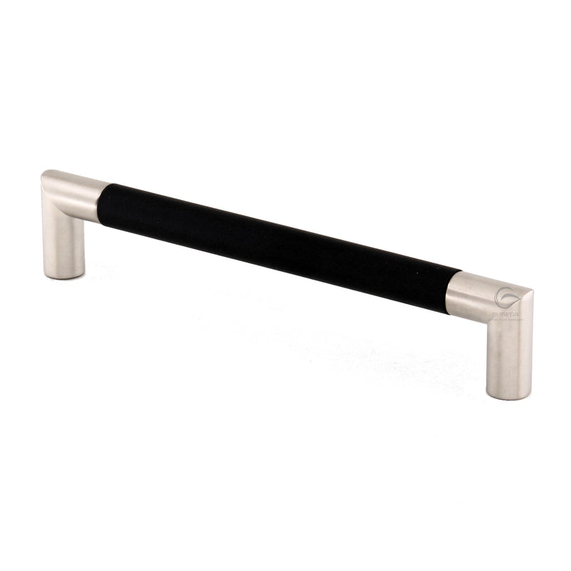 Wooden Cabinet Pull Handle Angle Design 192mm Black Ash Finish
 - W7623-192-ASH - Choice Handles