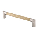 Wooden Cabinet Pull Handle Angle Design 192mm Oak Finish
 - W7623-192-OAK - Choice Handles