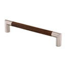 Wooden Cabinet Pull Handle Angle Design 192mm Walnut Finish
 - W7623-192-WAL - Choice Handles