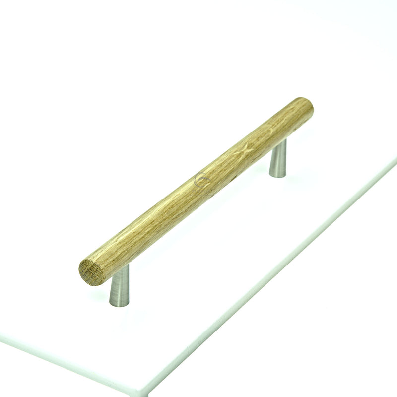 Wooden Cabinet Pull Handle Tilaa Design 160mm Oak Finish
 - W7763-160-OAK - Choice Handles