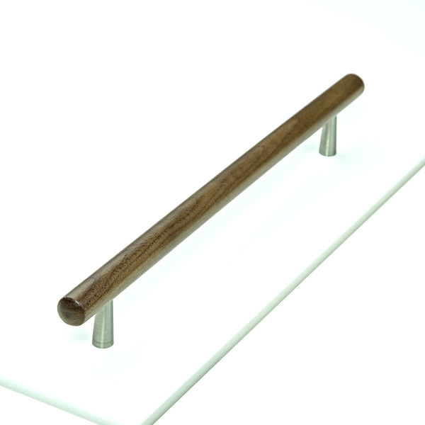 Wooden Cabinet Pull Handle Tilaa Design 224mm Walnut Finish
 - W7763-224-WAL - Choice Handles