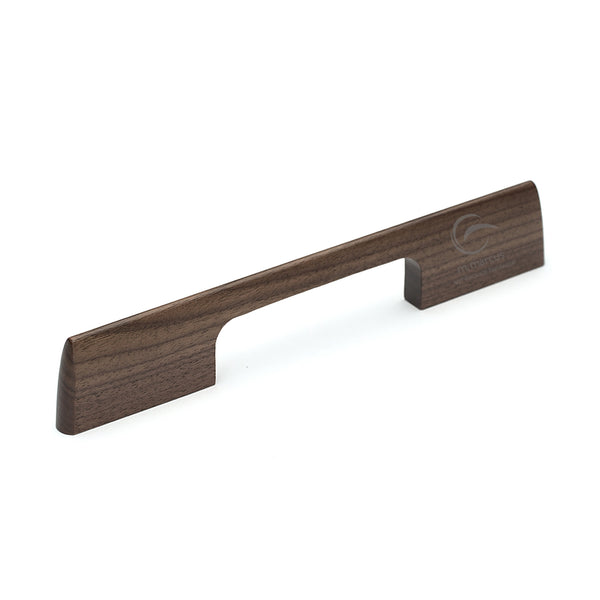 Wooden Cabinet Pull Handle Slim Metro Design 160mm Walnut Finish
 - W7791-160-WAL - Choice Handles