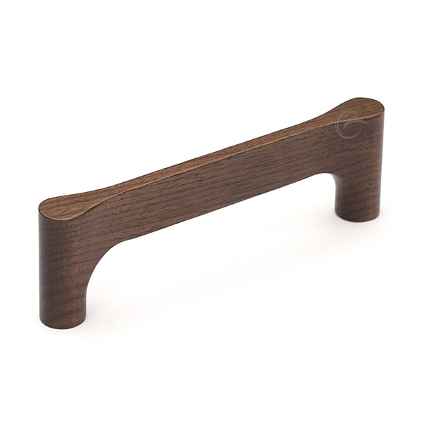 Wooden Cabinet Pull Handle Gio Design 160mm Walnut Finish
 - W7827-160-WAL - Choice Handles