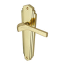 Heritage Brass Door Handle Lever Latch Waldorf Design Polished Brass finish - WAL6510-PB - Choice Handles