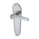 Heritage Brass Door Handle Lever Latch Waldorf Design Satin Chrome finish - WAL6510-SC - Choice Handles