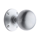Heritage Brass Mortice Knob Westminster Design Satin Chrome Finish - WES970-SC - Choice Handles