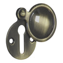 Prima - Covered Door Keyhole Escutcheon 41mm x 33mm - Antique Brass - XL103