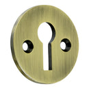 Prima - Open Door Keyhole Escutcheon  32mm - Antique Brass - XL104