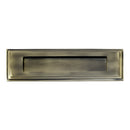 Prima - Edwardian Front Door Letter Plate 280mm x 90mm - Antique Brass - XL10