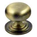 Prima - Victorian Solid Cabinet Cupboard Knob - Antique Brass - XL140B