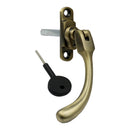 Prima - Locking Window Espagnolette Handle Left Handle 90mm - Antique Brass - XL1422