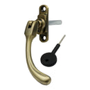 Prima - Locking Window Espagnolette Handle Right Handle 90mm - Antique Brass - XL1423
