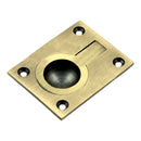 Prima - Rectangular Flush Ring 54mm x 37mm - Antique Brass - XL160A