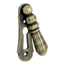Prima - Large Lady Door Keyhole Escutcheon Cover 71mm x 25mm - Antique Brass - XL2013