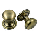 Prima - Concealed Fix Mushroom Mortice Door Knob - Antique Brass - XL2029