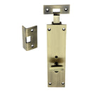 Prima - Slide Locking Flush Door Bolt 152mm x 38mm - Antique Brass - XL2034A