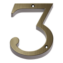 Prima - Door Numeral Screw Fix 76mm - Antique Brass - XL219/3