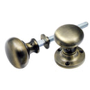 Prima - Mushroom Rim Door Knob - Antique Brass - XL437