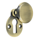 Prima - Covered Heavy Door Keyhole Escutcheon 42mm x 33mm - Antique Brass - XL624