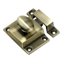 Prima - Cupboard Catch with Oval Knob 55mm x 40mm - Antique Brass - XL899