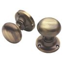 Prima - Mushroom Mortice Door Knob - Antique Brass - XL92A