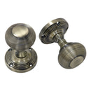 Prima - Queen Ann Reeded Mortice Door Knob - Antique Brass - XL96