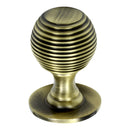 Prima - Reeded Cabinet Cupboard Knob - Antique Brass - XL974