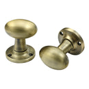 Prima - Oval Mortice Door Knob - Antique Brass - XL98