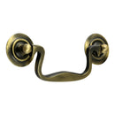 Prima - Swan Neck Handle Handle 125mm x 50mm - Antique Brass - XL998