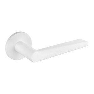 Tupai Exclusivo 5S Line Torrao Lever Door Handle on 5mm Slimline Round Rose - White - XT1967R5SWH - Choice Handles