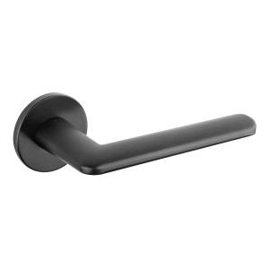 Tupai Exclusivo 5S Line Tavira Lever Door Handle on 5mm Slimline Round Rose - Pearl Black - XT3098R5SMB - Choice Handles
