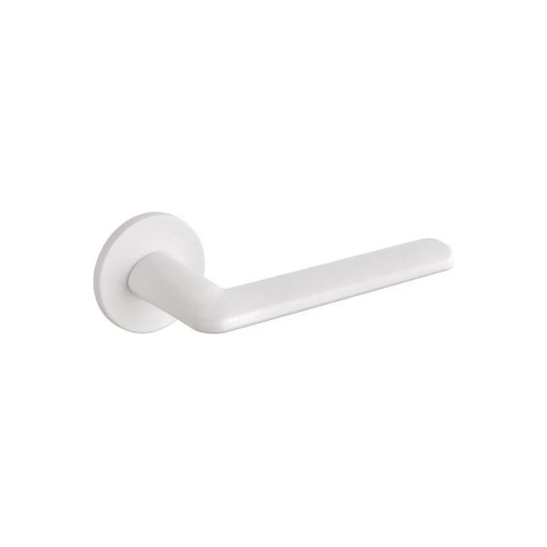 Tupai Exclusivo 5S Line Tavira Lever Door Handle on 5mm Slimline Round Rose - White - XT3098R5SWH - Choice Handles